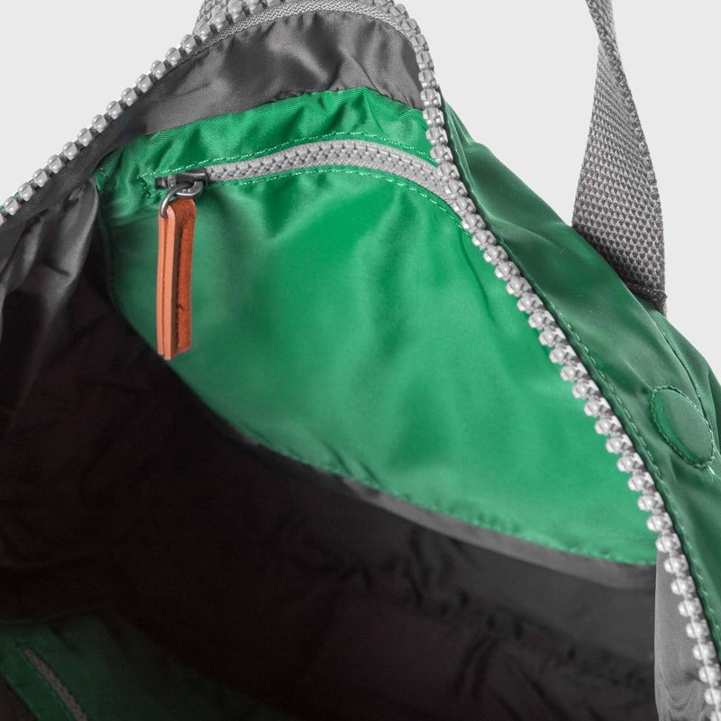 Roka London Canfield B Recycled Nylon Backpack Medium Emerald