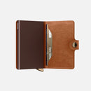 Secrid Premium Mini Wallet Emboss Lines Cognac