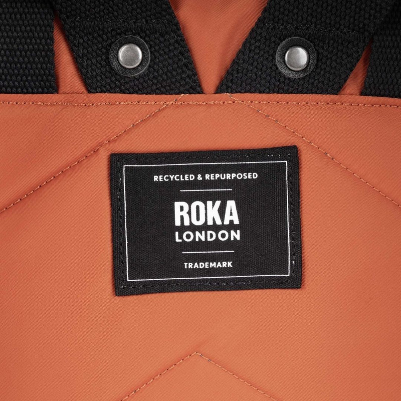 Roka London Canfield B Recycled Nylon Backpack Small Rooibos