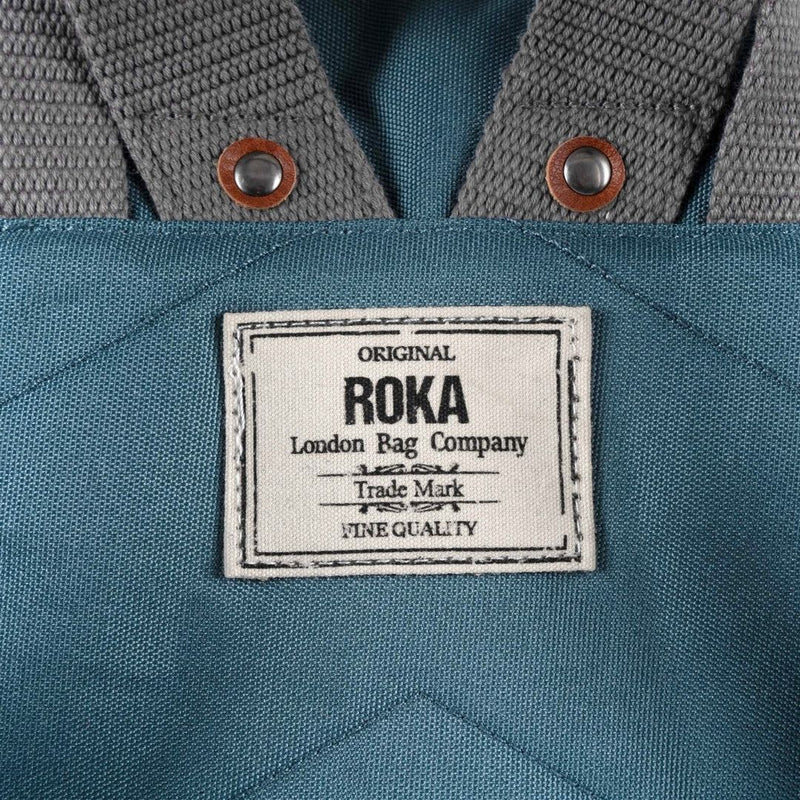 Roka London Finchley A Recycled Canvas Backpack Medium Airforce