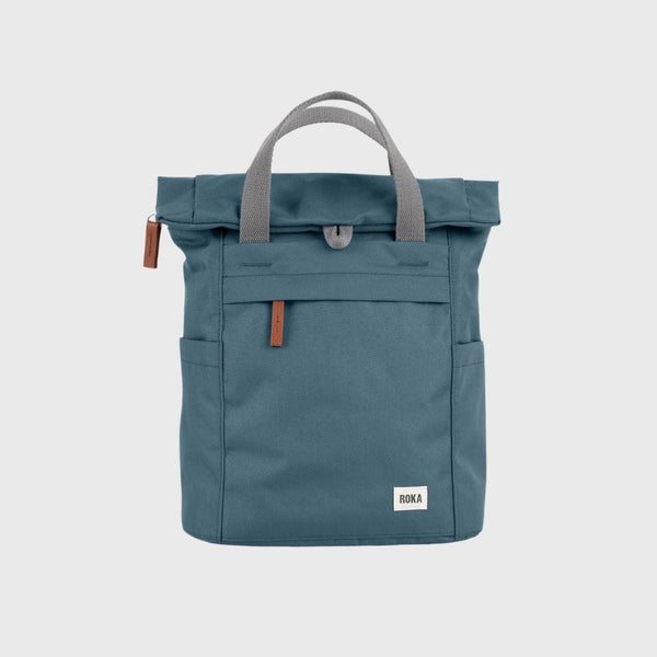 Roka London Finchley A Recycled Canvas Backpack Small Airforce