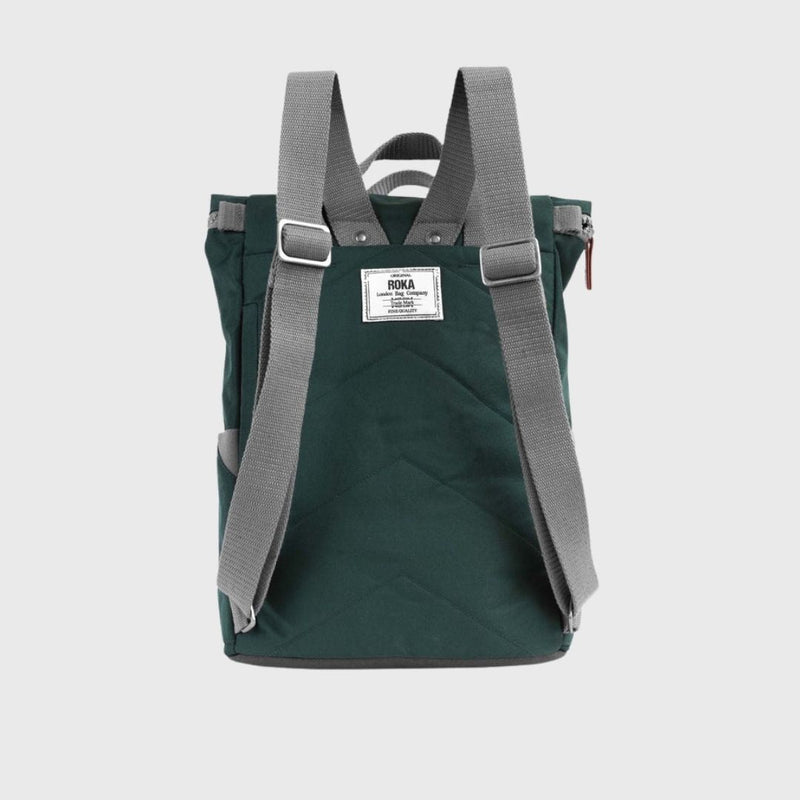 Roka London Finchley A Recycled Canvas Backpack Small Forest