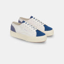 Superga Women's 2740 Platform Reverse Denim Avorio Blue Violet