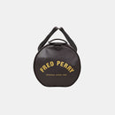 Fred Perry Tonal Classic Barrel Bag Black Gold