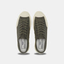 Superga Men's 2432 Works Low Cut Deadstock French Cotton Green Mil Off White