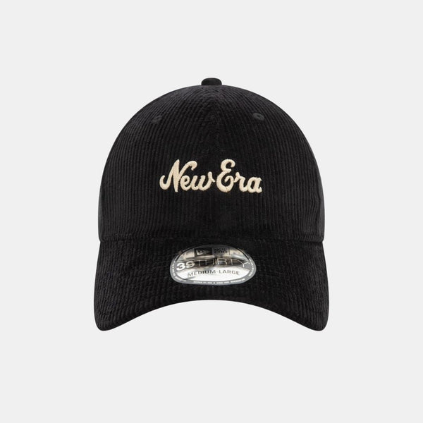 New Era Script Cord Black 39THIRTY Stretch Fit Cap