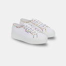Superga Women's 2740 Multicolor Beads White